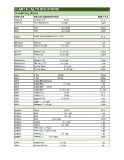 PLANT HEALTH SOLUTIONS Growth Regulators