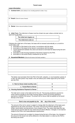 Tenant Lease Lease Information 4. Initial Term: The initial term of