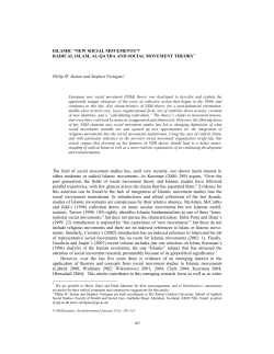 ISLAMIC &ldquo;NEW SOCIAL MOVEMENTS&rdquo;? RADICAL ISLAM, AL