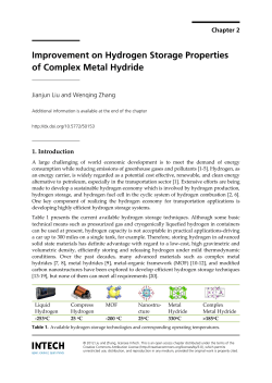 Improvement on Hydrogen Storage Properties of Complex Metal