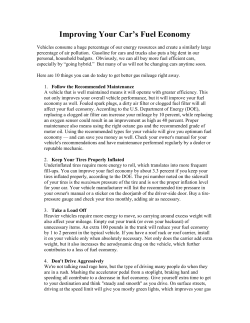 Improving Your Car`s Fuel Economy