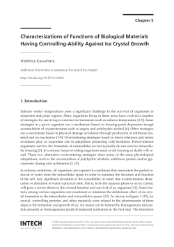 Characterizations of Functions of Biological Materials Having