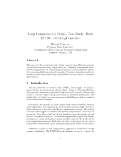 Loop Compensation Design Case Study: Buck DC
