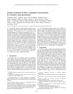 Isotopes of nitrogen on Mars: Atmospheric measurements