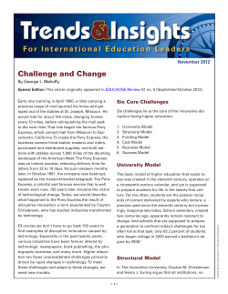 Challenge and Change