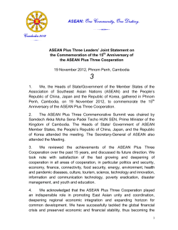 ASEAN Plus Three Leaders` Joint Statement on the Commemoration