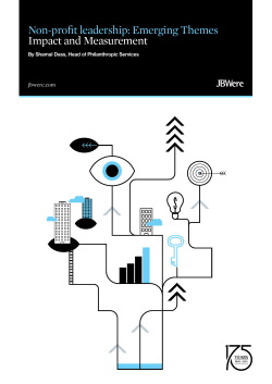 Non-profit leadership: Emerging Themes Impact and Measurement