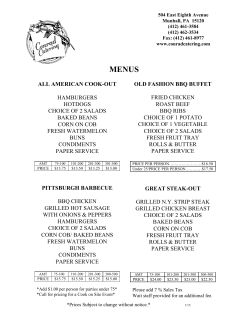 ALL AMERICAN COOK-OUT HAMBURGERS HOTDOGS CHOICE