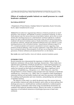 Effects of weathered granitic bedrock on runoff processes in a small