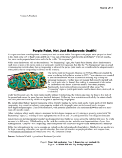 Purple Paint, Not Just Backwoods Graffiti