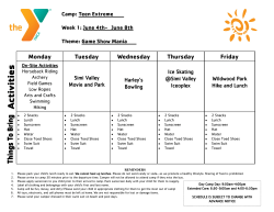 Monday Tuesday Wednesday Thursday Friday