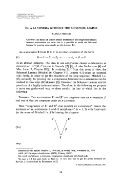 Ext A LA YONEDA WITHOUT THE SCHANUEL LEMMA
