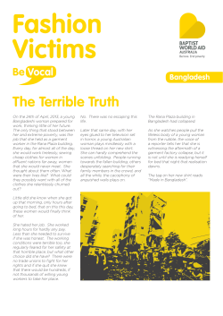 Bangladesh Fashion Victims Factsheet Find out