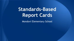 Standards-Based Report Cards