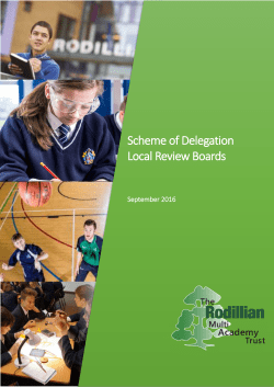 Scheme of Delegation Local Review Boards