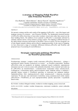 A Strategy of Mapping Polish WordNet onto Princeton WordNet