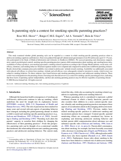 Is parenting style a context for smoking