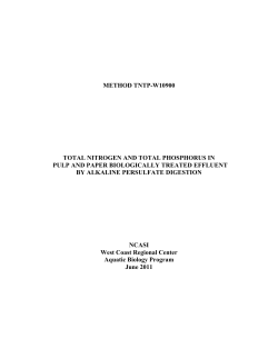 Method TNTP-W10900 Total Nitrogen and Total