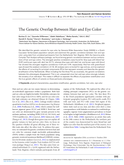 The Genetic Overlap Between Hair and Eye Color