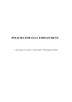 policies for full employment - The Centre for Economic Performance