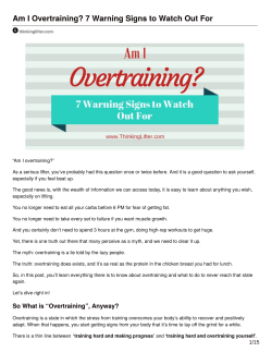 Am I Overtraining? 7 Warning Signs to Watch Out For