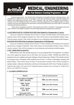 A) SATURDAY BATCH - SCHOOL BATCHES
