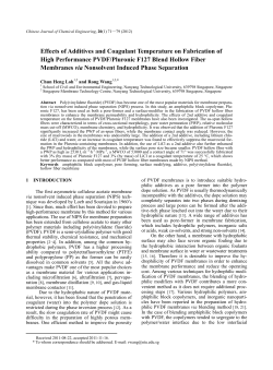 Effects of Additives and Coagulant Temperature on Fabrication of