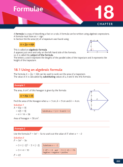 Formulae - Learning Maths with Maths Area