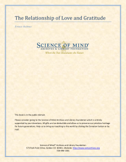 The Relationship of Love and Gratitude