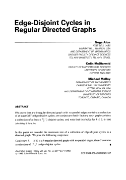 Edge-disjoint cycles in regular directed graphs