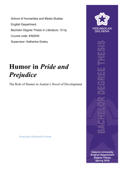 Humor in Pride and Prejudice