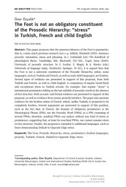 "stress" in Turkish, French and