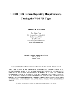 GRRR (Gift Return Reporting Requirements) Taming the Wild 709