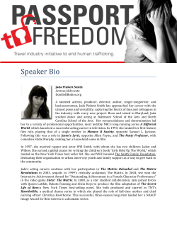 Speaker Bio Jada Pinkett Smith Actress/Advocate DontSellBodies