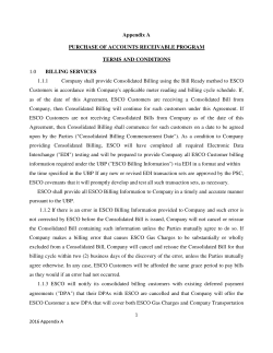 Appendix A PURCHASE OF ACCOUNTS RECEIVABLE PROGRAM