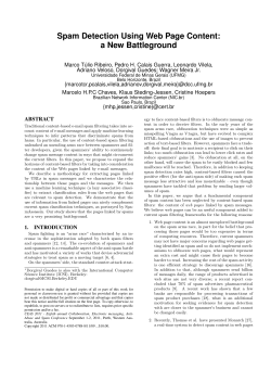 Spam Detection Using Web Page Content: a New Battleground