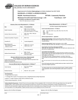 college of human sciences - Okstate Registrar