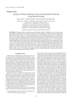 Analysis of Malaria Endemic Areas on the Indochina Peninsula