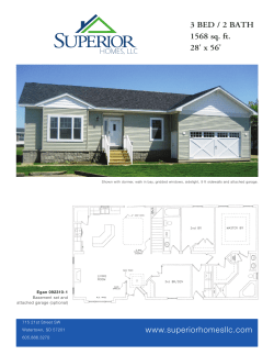 3 BED / 2 BATH 1568 sq. ft. 28` x 56`