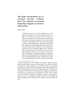 The Myths and Realities of Correctional Severity