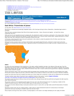 East Africa: Triumvirate of power