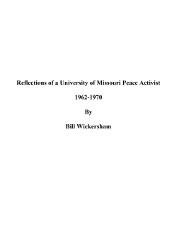 Bill Wickersham - Reflections of a Peace Educator