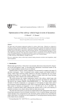 Optimization of the railway vehicle bogie in term of dynamics