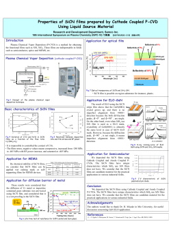 Properties of SiCN films prepared by Cathode - samco