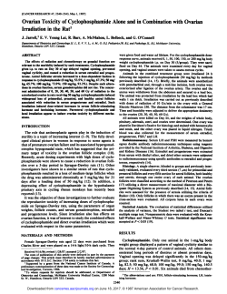 Ovarian Toxicity of Cyclophosphamide Alone