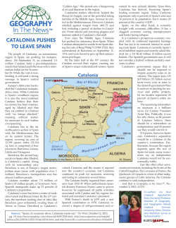 CATALONIA PUSHES TO LEAVE SPAIN