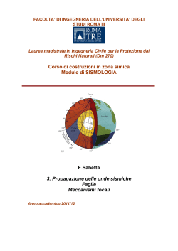 Corso di costruzioni in zona simica Modulo di