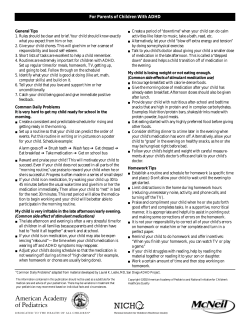 For Parents of Children With ADHD