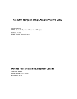 The 2007 surge in Iraq: An alternative view