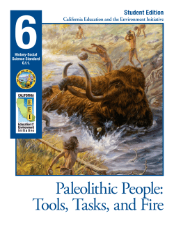 6.1.1.—Paleolithic People: Tools, Tasks, and Fire, Student